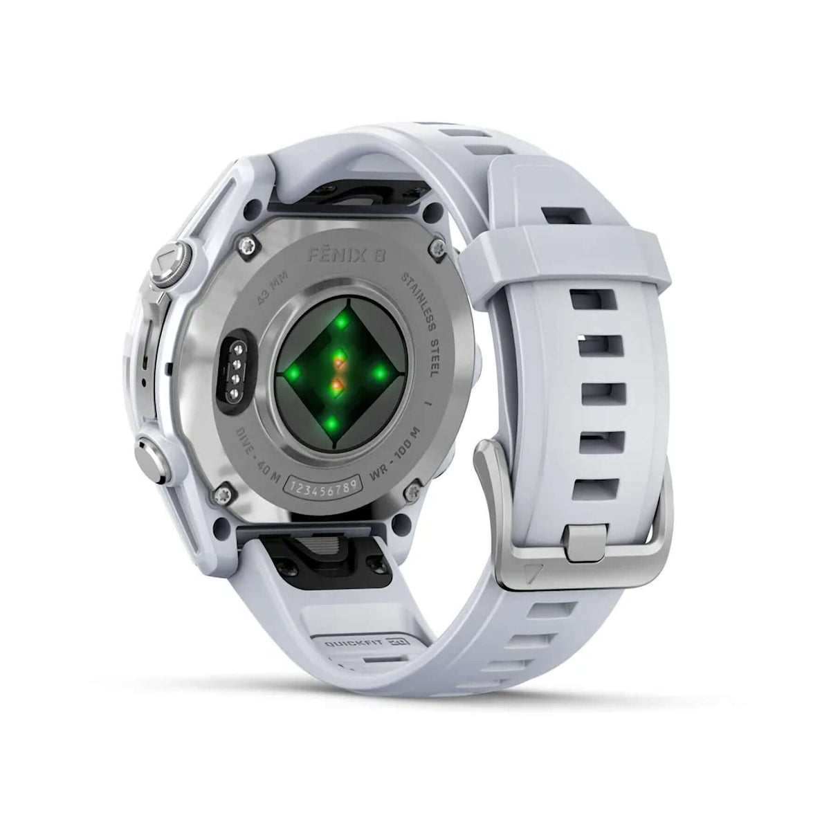 Garmin Fenix 8 - 43mm AMOLED Smartwatch Silver/Whitestone - 53 Degrees North 