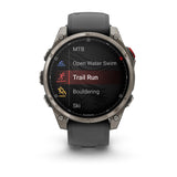 Garmin Fenix 8 Pro 47mm Multisport AMOLED Smartwatch Carbon DLC Titanium with Black/Grey Band-Titanium with Graphite/Black Band - 53 Degrees North 