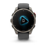 Garmin Fenix 8 Pro 47mm Multisport AMOLED Smartwatch Carbon DLC Titanium with Black/Grey Band-Titanium with Graphite/Black Band - 53 Degrees North 