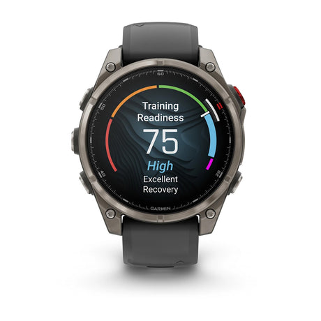 Garmin Fenix 8 Pro 47mm Multisport AMOLED Smartwatch Carbon DLC Titanium with Black/Grey Band-Titanium with Graphite/Black Band - 53 Degrees North 