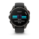 Garmin Fenix 8 Pro 47mm Multisport AMOLED Smartwatch Carbon DLC Titanium with Black/Grey Band-Titanium with Graphite/Black Band - 53 Degrees North 