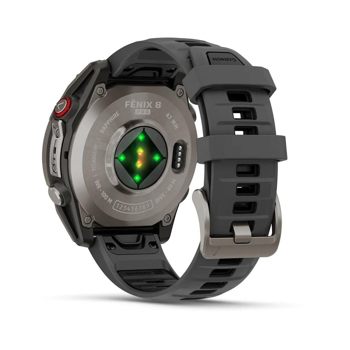 Garmin Fenix 8 Pro 47mm Multisport AMOLED Smartwatch Carbon DLC Titanium with Black/Grey Band-Titanium with Graphite/Black Band - 53 Degrees North 
