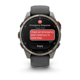 Garmin Fenix 8 Pro 47mm Multisport AMOLED Smartwatch Carbon DLC Titanium with Black/Grey Band-Titanium with Graphite/Black Band - 53 Degrees North 