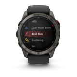 Garmin Fenix 8 Pro 51mm AMOLED Multisport GPS Smartwatch Carbon DLC Titanium w/ Black/Grey Band-Titanium with Graphite/Black Band - 53 Degrees North 