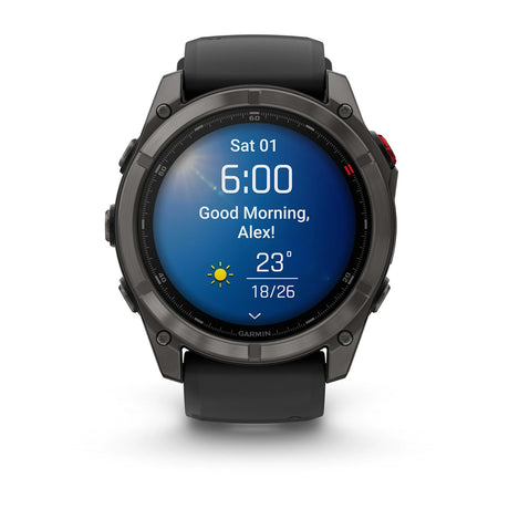 Garmin Fenix 8 Pro 51mm AMOLED Multisport GPS Smartwatch Carbon DLC Titanium w/ Black/Grey Band-Titanium with Graphite/Black Band - 53 Degrees North 