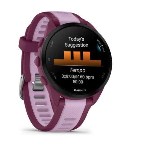 Garmin Forerunner 165 Music Smartwatch Fuchsia & Coral-Turquoise & Aqua-Mist Grey & Whitestone-Black & Slate Grey - 53 Degrees North 