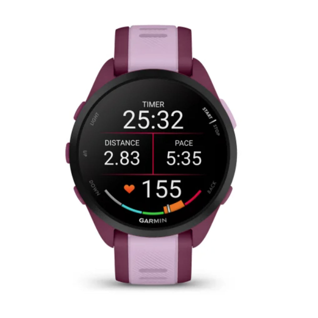 Garmin Forerunner 165 Music Smartwatch Fuchsia & Coral-Turquoise & Aqua-Mist Grey & Whitestone-Black & Slate Grey - 53 Degrees North 