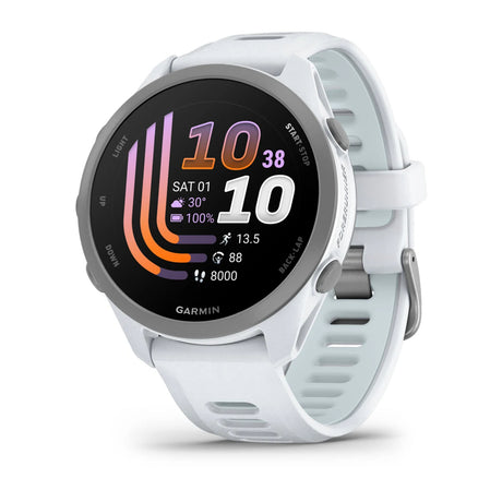 Garmin Forerunner 170 GPS Running Smartwatch Whitestone/Cloud Blue - 53 Degrees North