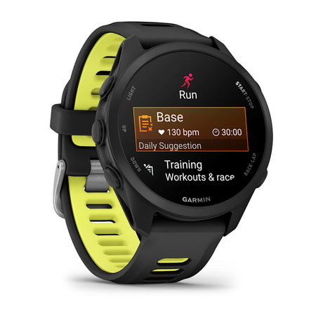 Garmin Forerunner 170 GPS Running Smartwatch Black/Amp Yellow - 53 Degrees North