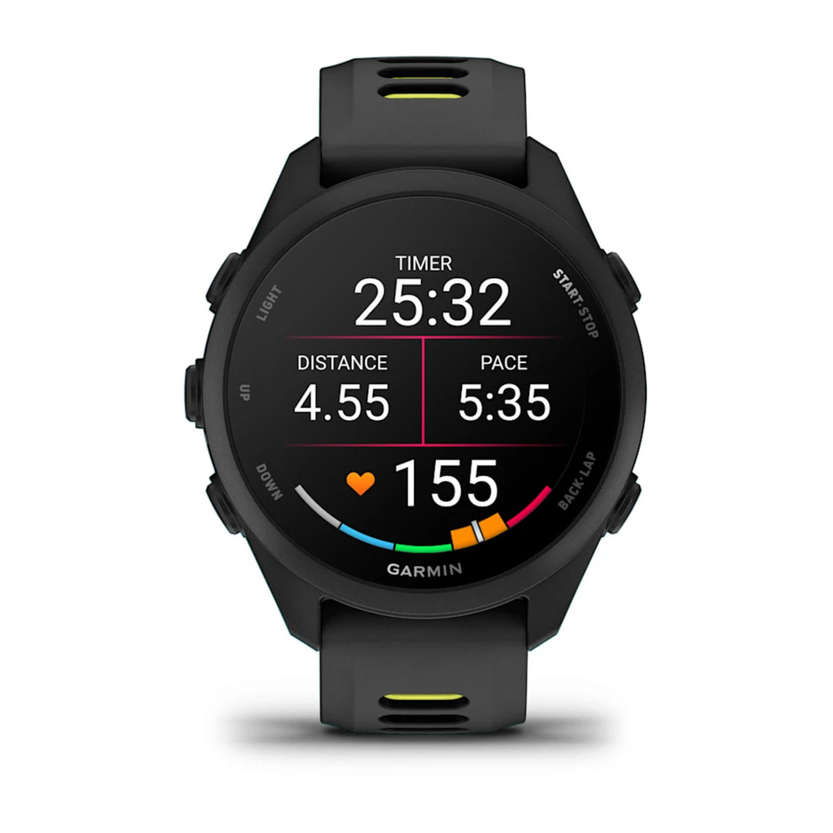 Garmin Forerunner 170 GPS Running Smartwatch Black/Amp Yellow - 53 Degrees North