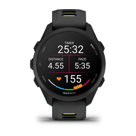 Garmin Forerunner 170 GPS Running Smartwatch Black/Amp Yellow - 53 Degrees North