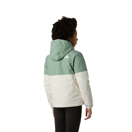 The North Face Girls' Warm Antora Rain Jacket Slate Moss/White Dune / Age 5-6-Slate Moss/White Dune / Age 7-8-Slate Moss/White Dune / Age 9-10-Slate Moss/White Dune / Age 11-12-Slate Moss/White Dune / Age 14-16 #- 53 Degrees North 