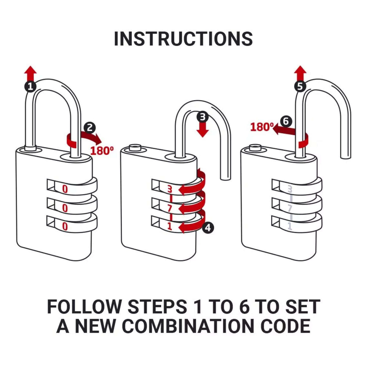 Go Travel Classic Large Combi Padlock Default Title - 53 Degrees North 