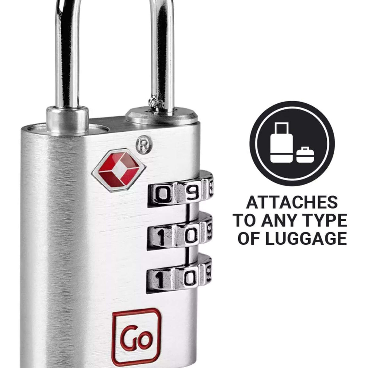 Go Travel Classic Large Combination Luggage Padlock  - 53 Degrees North