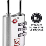 Go Travel Classic Large Combination Luggage Padlock  - 53 Degrees North