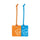 Go Travel Luggage Tags Twin Pack Blue/Orange-Green/Yellow - 53 Degrees North 