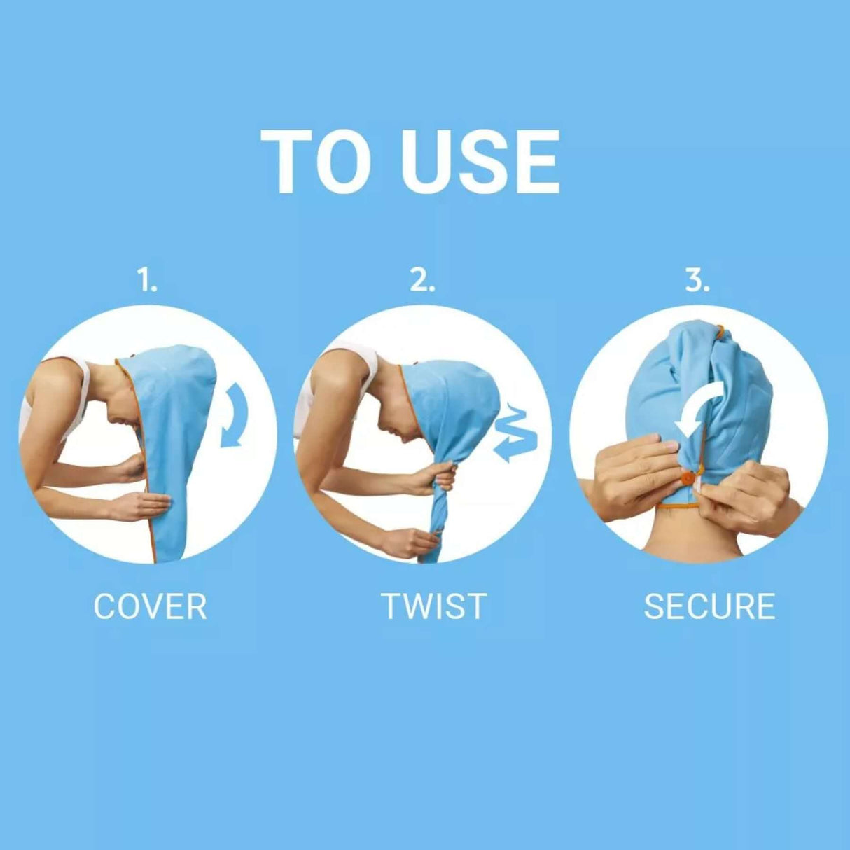 Go Travel Quick Drying Hair Wrap Default Title - 53 Degrees North 