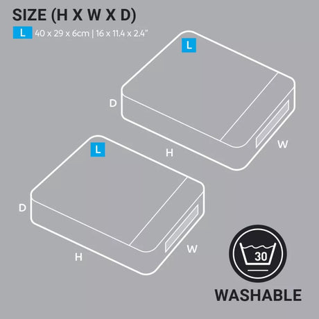 Go Travel Twin Packing Cubes Blue - 53 Degrees North