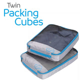 Go Travel Twin Packing Cubes Blue - 53 Degrees North 