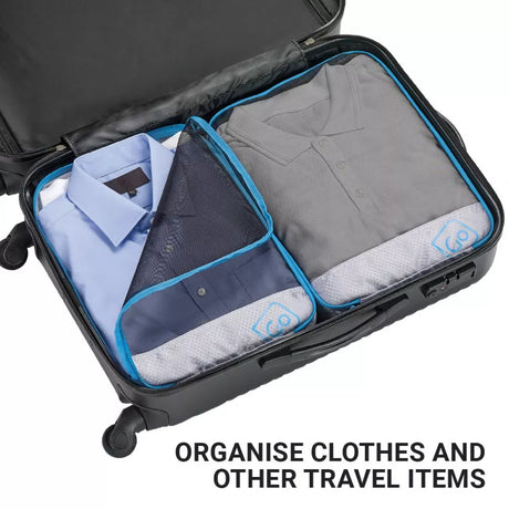 Go Travel Twin Packing Cubes Blue - 53 Degrees North