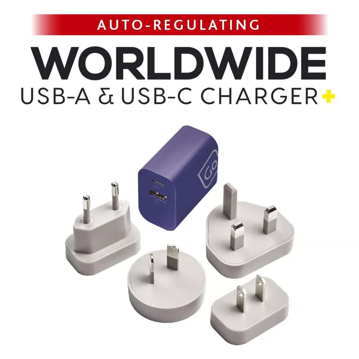 Go Travel Worldwide USB-A & USB-C Charger + Default Title - 53 Degrees North 
