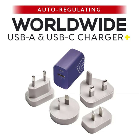 Go Travel Worldwide USB-A & USB-C Charger + Default Title - 53 Degrees North 