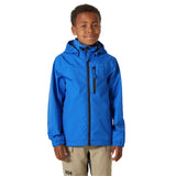 Helly Hansen Kids' Crew Hooded Waterproof Jacket Cobalt / Age 7-8-Cobalt / Age 9-10-Cobalt / Age 11-12-Cobalt / Age 13-14-Cobalt / Age 15-16 - 53 Degrees North 