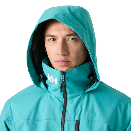 Helly Hansen Men's Crew Hooded Waterproof Midlayer Sailing Jacket Dark Mint / Small-Dark Mint / Medium-Dark Mint / Large-Dark Mint / X-Large-Dark Mint / XX-Large - 53 Degrees North 