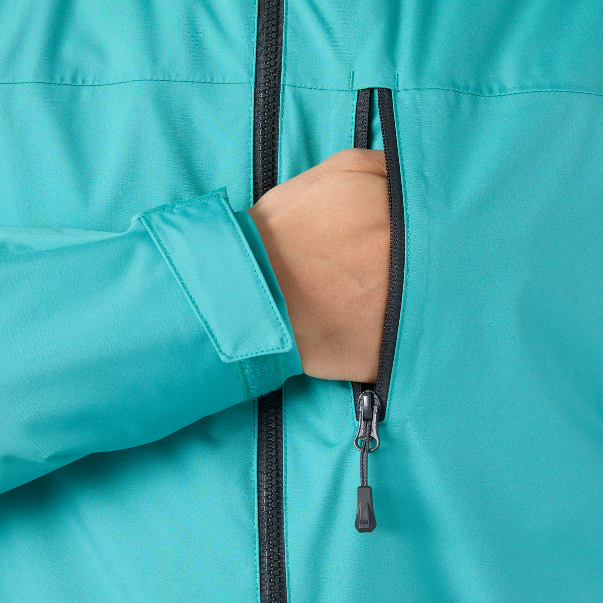 Helly Hansen Men's Crew Hooded Waterproof Midlayer Sailing Jacket Dark Mint / Small-Dark Mint / Medium-Dark Mint / Large-Dark Mint / X-Large-Dark Mint / XX-Large - 53 Degrees North 