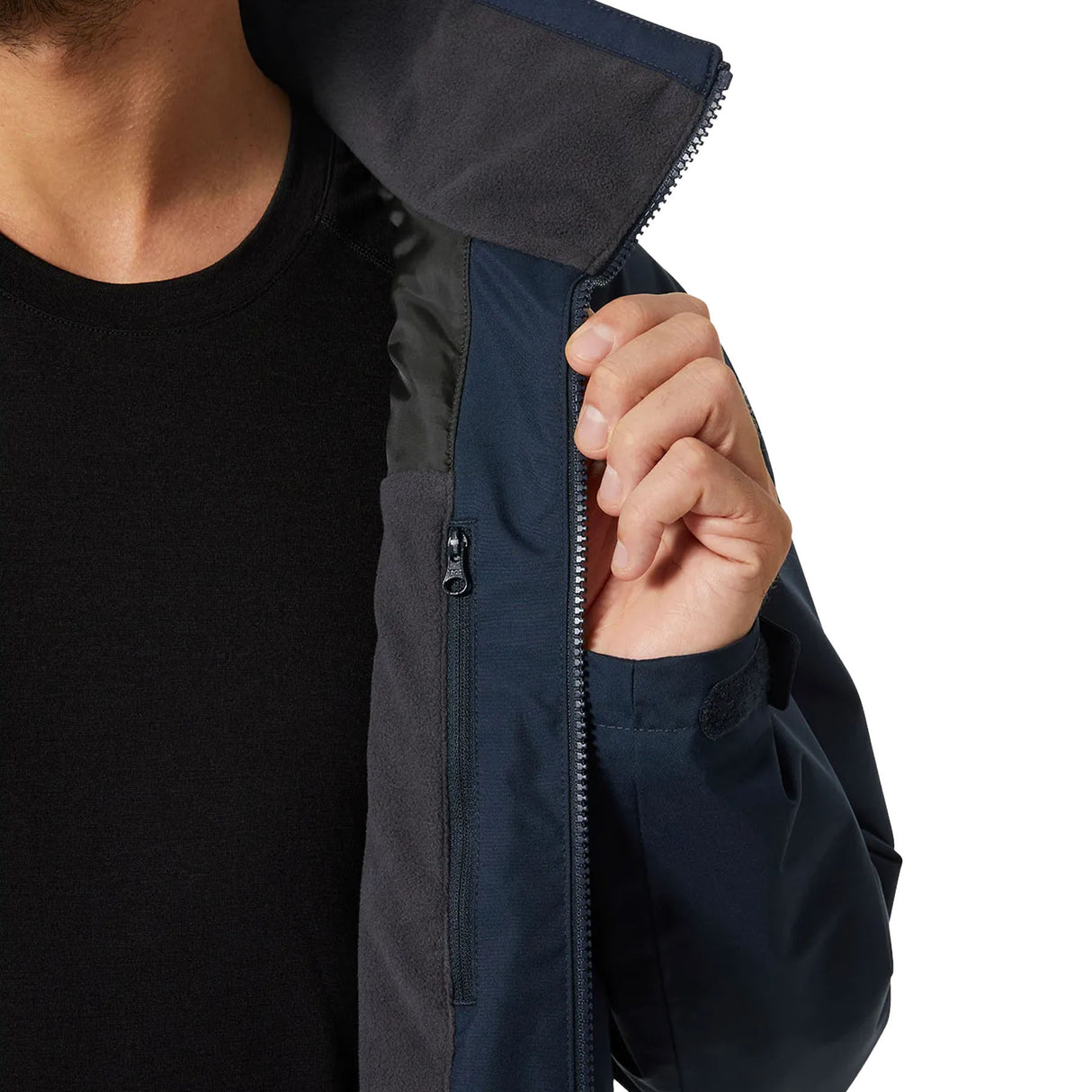 Helly Hansen Men's Crew Midlayer Jacket 2 Navy / Small - 53 Degrees North