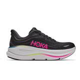 Hoka Women's Bondi 9 Running Shoes Black/Neon Dragonfruit / UK 4 - 53 Degrees North