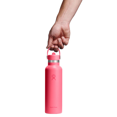 Hydro Flask 21 oz Standard Mouth with Flex Straw Cap Insulated Bottle Popstar Pink-Mermaid Green-Capri Blue-Beachplum-Nectar - 53 Degrees North 