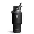 Hydro Flask 24oz (710 ml) Travel Bottle with Flex Straw Cap Black - 53 Degrees North