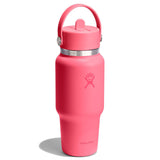 Hydro Flask 24oz (710 ml) Travel Bottle with Flex Straw Cap Harbor Blue-Capri Blue-Popstar Pink-Mermaid Green-Black - 53 Degrees North 