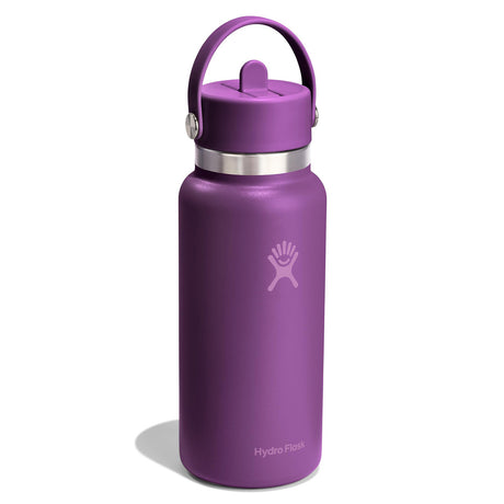 Hydro Flask 32 oz (946 ml) Wide Mouth with Flex Straw Cap Insulated Bottle Mermaid Green-Harbor Blue-Popstar Pink-Beachplum - 53 Degrees North 