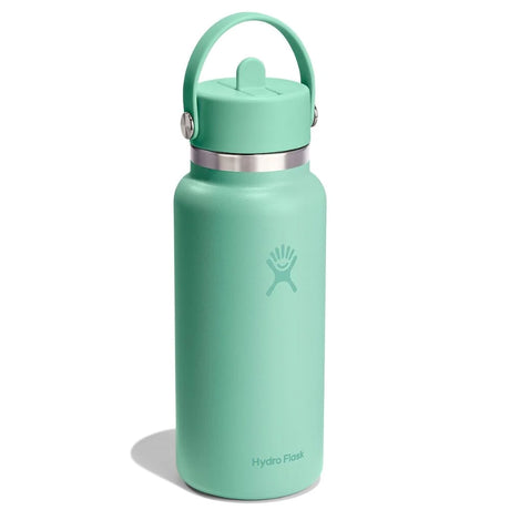 Hydro Flask 32 oz (946 ml) Wide Mouth with Flex Straw Cap Insulated Bottle Mermaid Green-Harbor Blue-Popstar Pink-Beachplum - 53 Degrees North 