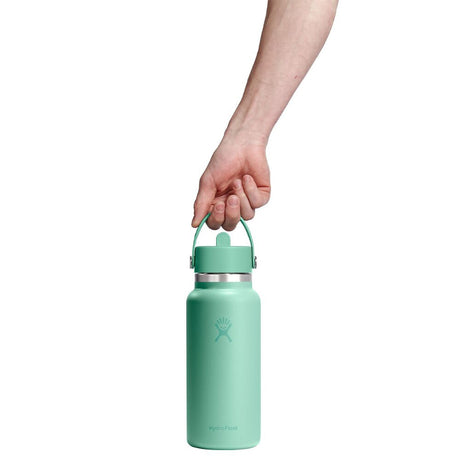 Hydro Flask 32 oz (946 ml) Wide Mouth with Flex Straw Cap Insulated Bottle Mermaid Green-Harbor Blue-Popstar Pink-Beachplum - 53 Degrees North 