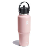 Hydro Flask 32oz Wide Mouth Travel Bottle with Straw Cap Moonshadow-Trillium-Black-Indigo - 53 Degrees North 