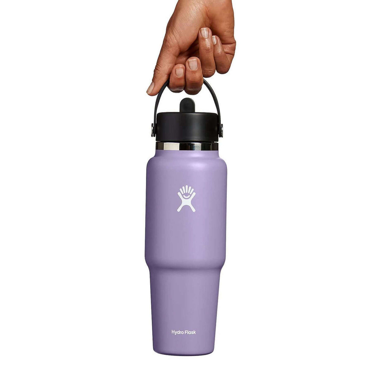 Hydro Flask 32oz Wide Mouth Travel Bottle with Straw Cap Moonshadow-Trillium-Black-Indigo - 53 Degrees North 