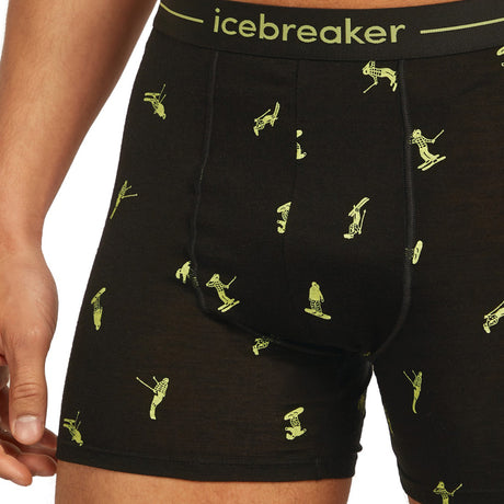 Icebreaker Men's 150 Anatomica Boxers Black/Peridot/AOP / Small-Black/Peridot/AOP / Medium-Black/Peridot/AOP / Large-Black/Peridot/AOP / X-Large-Atlantis/Topaz/AOP / Small - 53 Degrees North 