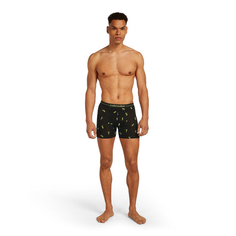 Icebreaker Men's 150 Anatomica Boxers Black/Peridot/AOP / Small-Black/Peridot/AOP / Medium-Black/Peridot/AOP / Large-Black/Peridot/AOP / X-Large-Atlantis/Topaz/AOP / Small - 53 Degrees North 