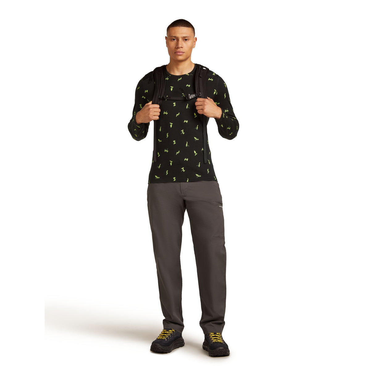 Icebreaker Men's 200 Oasis Long Sleeve Crewe Snow Day Crew Black/Peridot/AOP / Small-Black/Peridot/AOP / Medium-Black/Peridot/AOP / Large-Black/Peridot/AOP / X-Large-Atlantis/Topaz/AOP / Small - 53 Degrees North 