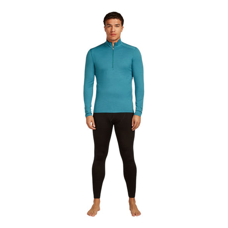 Icebreaker Men's 200 Oasis Long Sleeve Half Zip Baselayer Black / Small-Black / Medium-Black / Large-Black / X-Large-Black / XX-Large - 53 Degrees North 