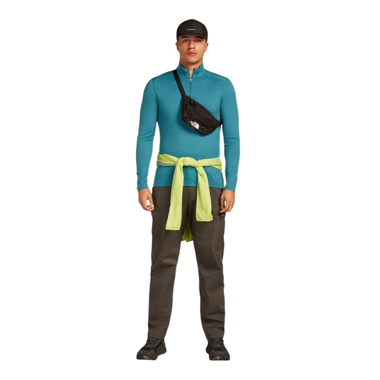 Icebreaker Men's 200 Oasis Long Sleeve Half Zip Baselayer Black / Small-Black / Medium-Black / Large-Black / X-Large-Black / XX-Large - 53 Degrees North 