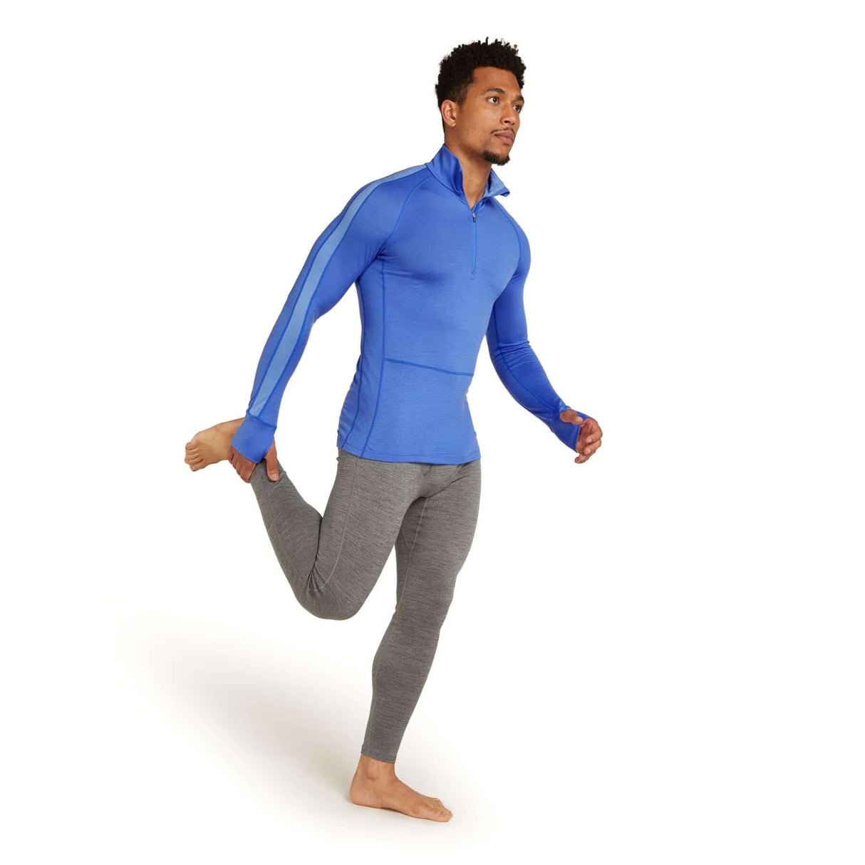 Icebreaker Men's 200 Zoneknit Long Sleeve Half Zip Baselayer Brilliant/Baja / Small-Brilliant/Baja / Medium-Brilliant/Baja / Large-Brilliant/Baja / X-Large-Brilliant/Baja / XX-Large - 53 Degrees North 