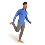 Icebreaker Men's 200 Zoneknit Long Sleeve Half Zip Baselayer Brilliant/Baja / Small-Brilliant/Baja / Medium-Brilliant/Baja / Large-Brilliant/Baja / X-Large-Brilliant/Baja / XX-Large - 53 Degrees North 