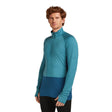 Icebreaker Men's 200 Zoneknit Long Sleeve Half Zip Baselayer Brilliant/Baja / Small-Brilliant/Baja / Medium-Brilliant/Baja / Large-Brilliant/Baja / X-Large-Brilliant/Baja / XX-Large - 53 Degrees North 