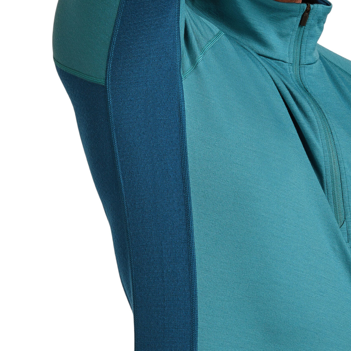 Icebreaker Men's 200 Zoneknit Long Sleeve Half Zip Baselayer Brilliant/Baja / Small-Brilliant/Baja / Medium-Brilliant/Baja / Large-Brilliant/Baja / X-Large-Brilliant/Baja / XX-Large - 53 Degrees North 
