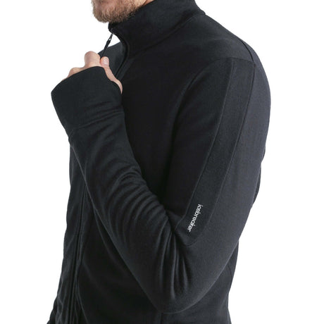 Icebreaker Men's 260 Quantum Long Sleeve Zip Midlayer Black / Small-Black / Medium-Black / Large-Black / X-Large-Black / XX-Large - 53 Degrees North 