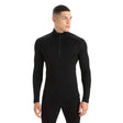 Icebreaker Men's 260 Tech Long Sleeve Half Zip Top Black / Small - 53 Degrees North